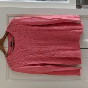 Lambswool blend Talbots cable knit sweater, size 1XP